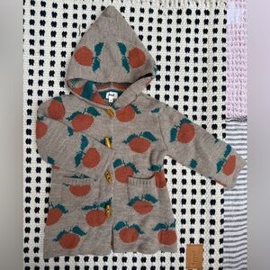 Oeuf Knit Cardigan with Colorful Pattern